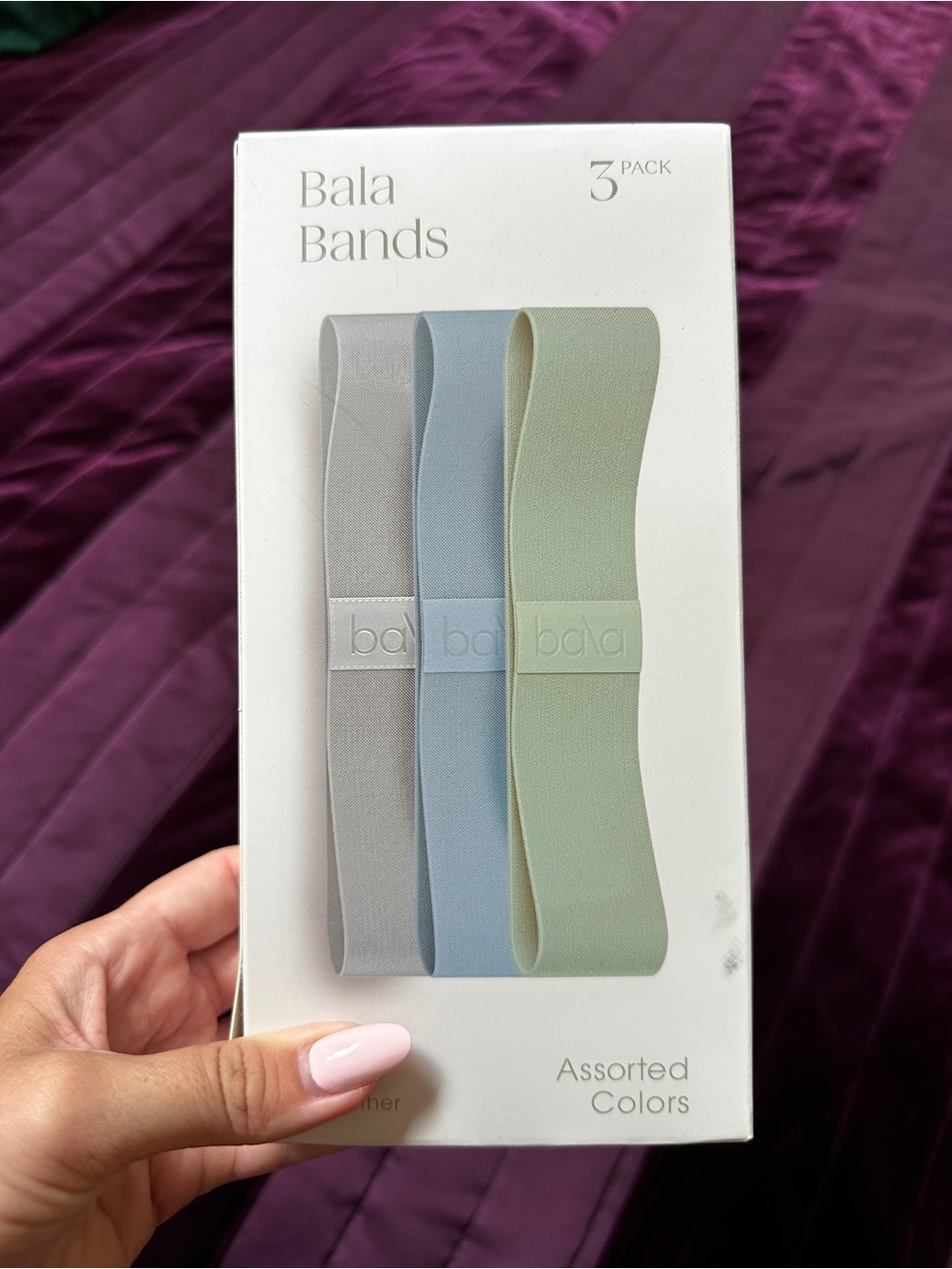 Bala Bands 3-Pack Loop Set - Gray, Blue, Green- unopened